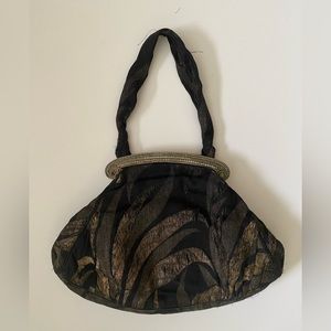 Antique Trinity Satin Art Deco Handbag with Clasp 1920s